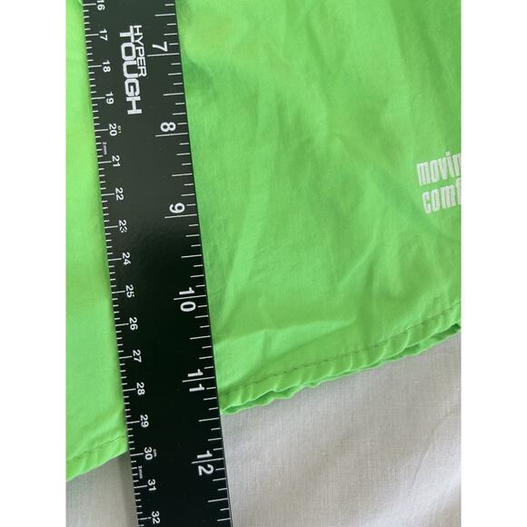 Women’s Running Athletic Shorts MOVING COMFORT Sz S Neon Green with green liner - Picture 8 of 9